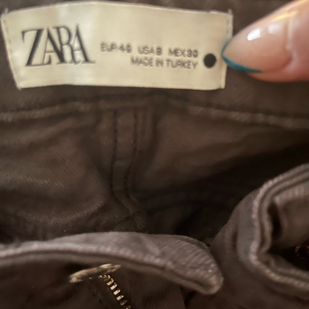 NWT Zara Sweet Mocha colored slit bottom jeans - Picture 3 of 8